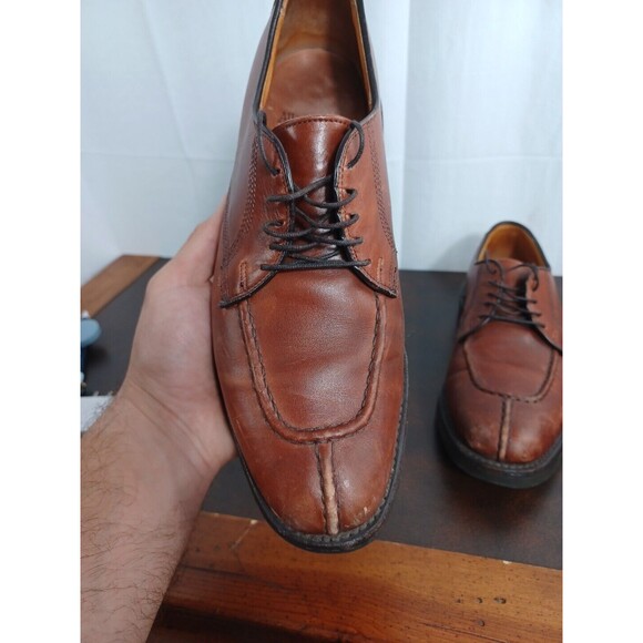 Allen Edmonds Dellwood Brown Split Moc Toe Lace Up Blucher Size: 9D - Picture 5 of 13